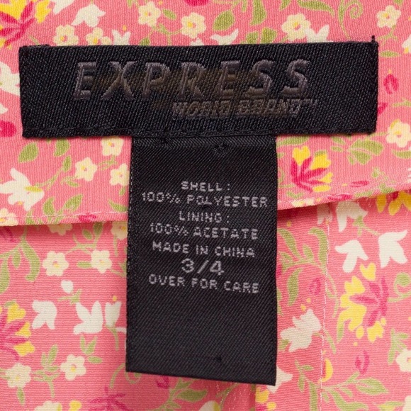 Vintage Express 90s Peach Pink Calico Floral Romper - Extra Small - Picture 7 of 10